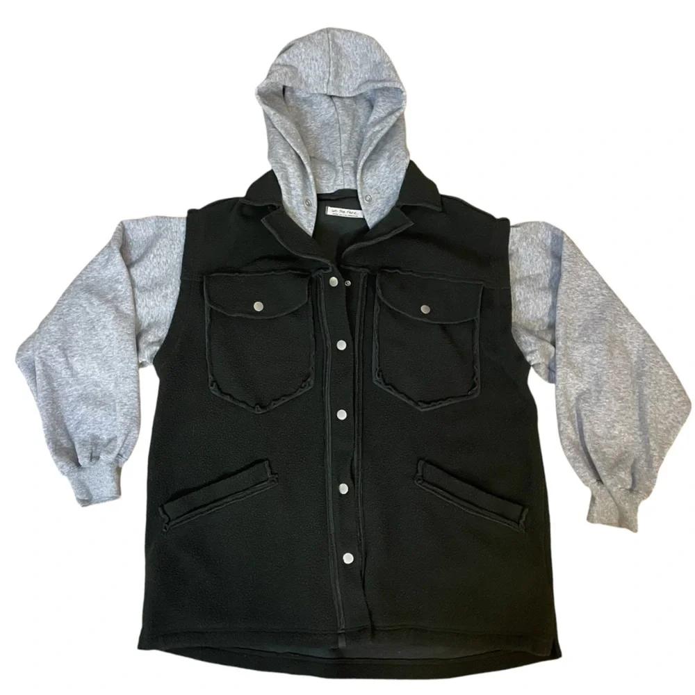 Free People Treeline Cardi Work Fleece Shirt Jacket Size Medium